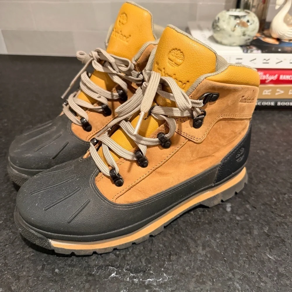 Timberland Youth GS Eurohiker Shell Waterproof Duck boots A1LVW Black US 6.5